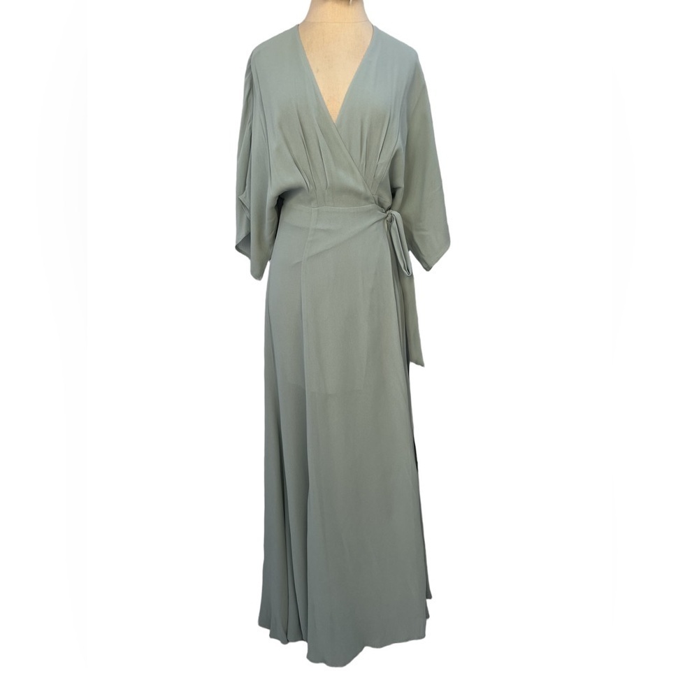 Reformation Winslow Elegant Green Wrap Dress Size Medium